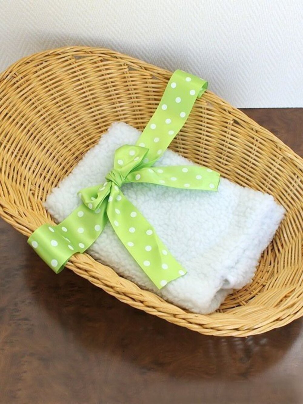 NWT Swedish Rubens Doll Basket Bed & Blanket